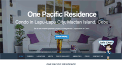 Desktop Screenshot of onepacificresidencecebu.com